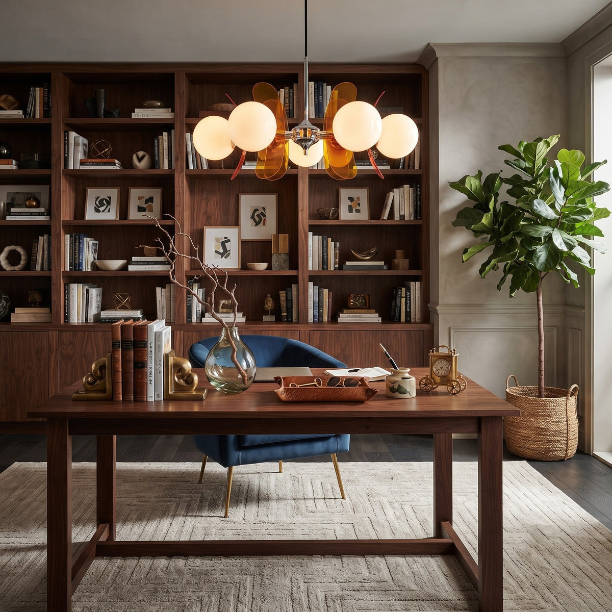 Retro Orbital Chandelier for Dining Room by AUVIELIGHT