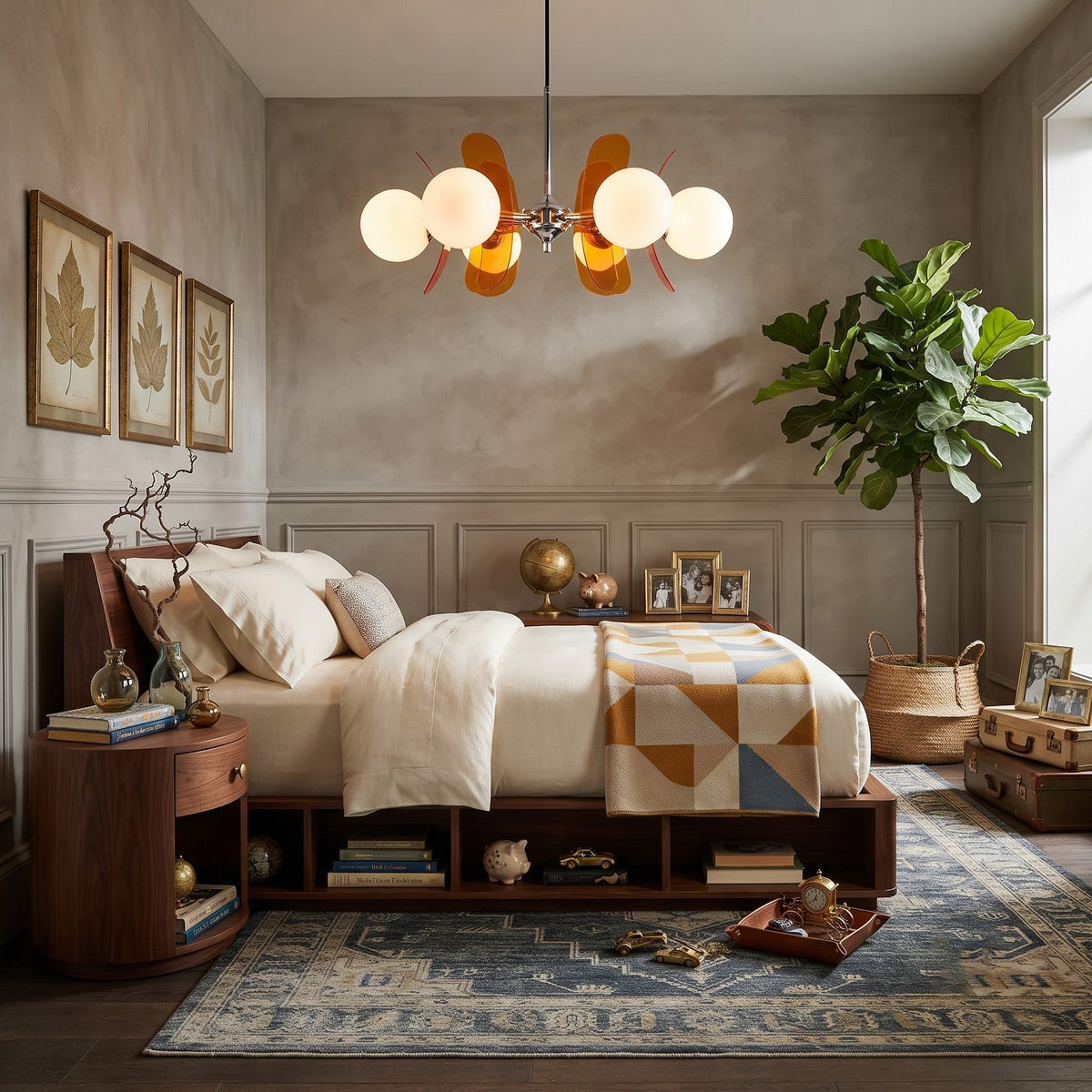 Retro Orbital Chandelier for Dining Room by AUVIELIGHT