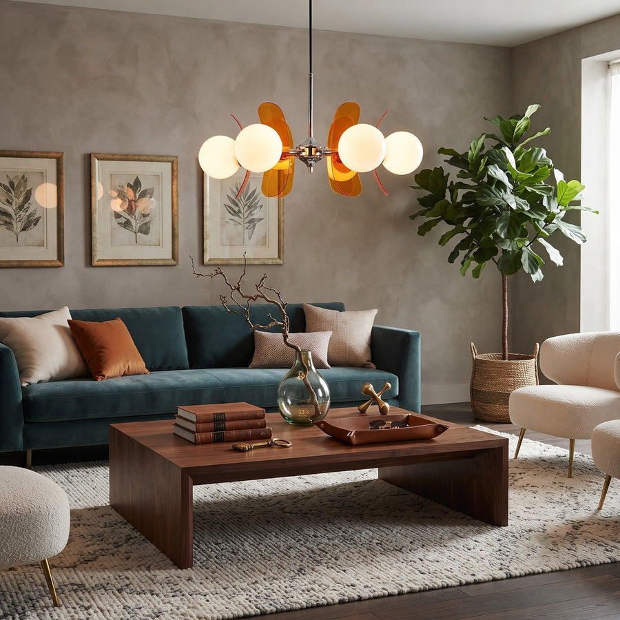 Retro Orbital Chandelier for Dining Room by AUVIELIGHT