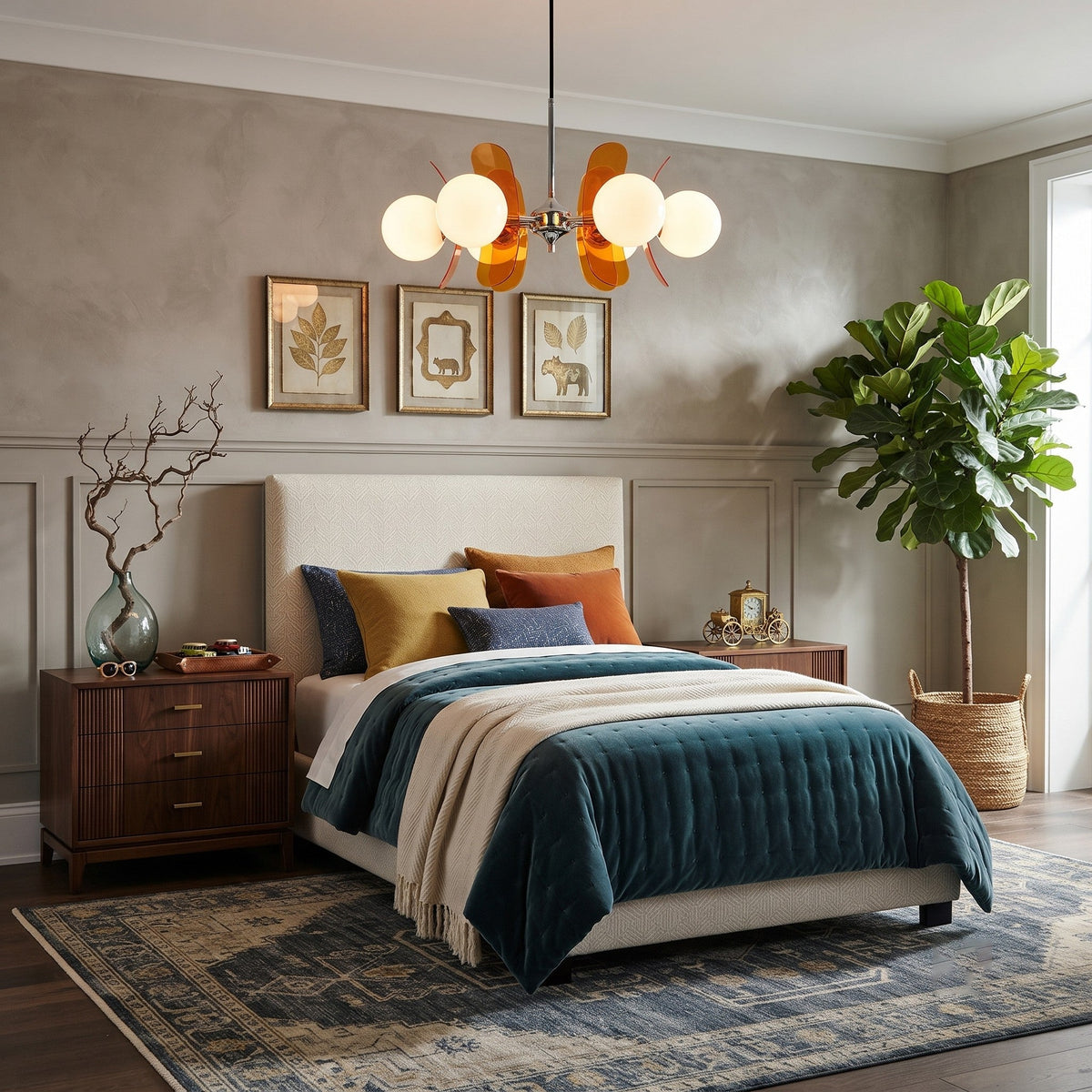 Retro Orbital Chandelier for Dining Room by AUVIELIGHT
