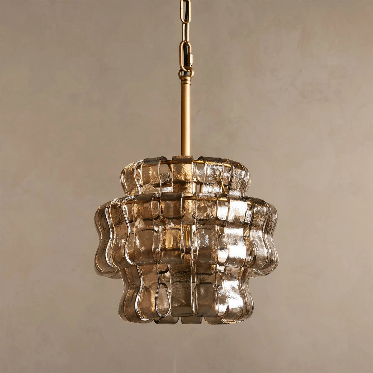 Ribbon Pendant Light in glass for Kitchen Island by AUVIELIGHT