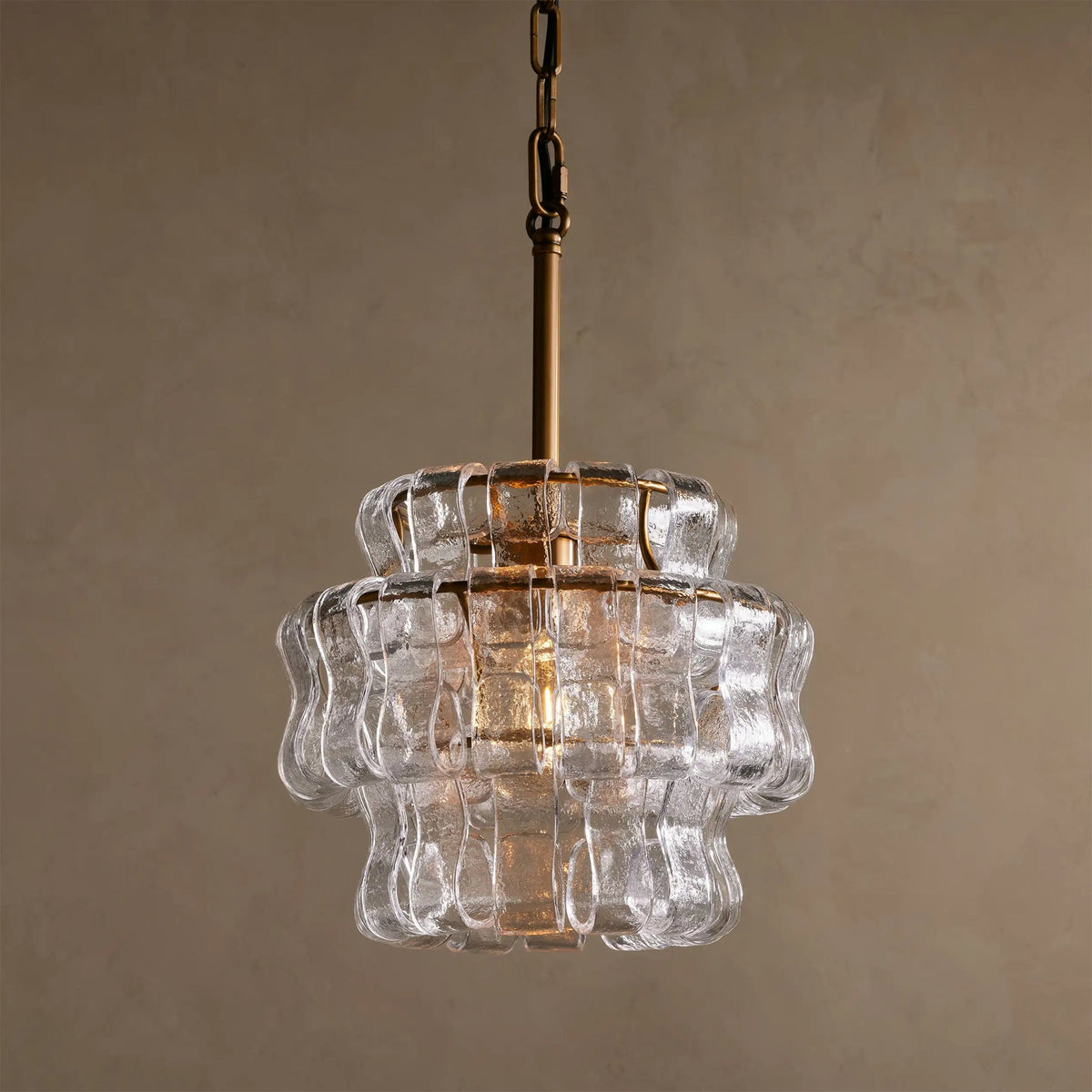 Ribbon Pendant Light in glass for Kitchen Island by AUVIELIGHT