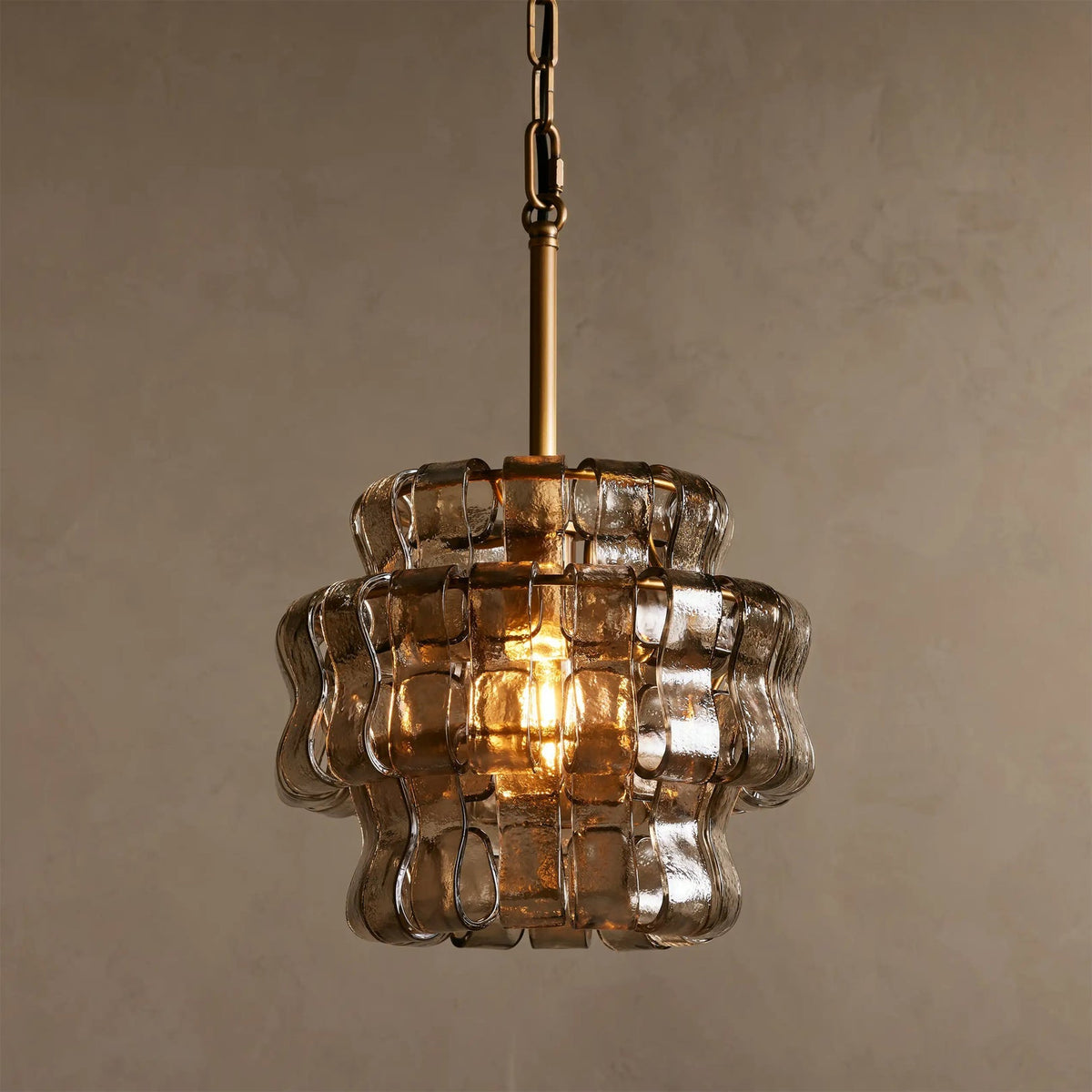 Ribbon Pendant Light in glass for Kitchen Island by AUVIELIGHT