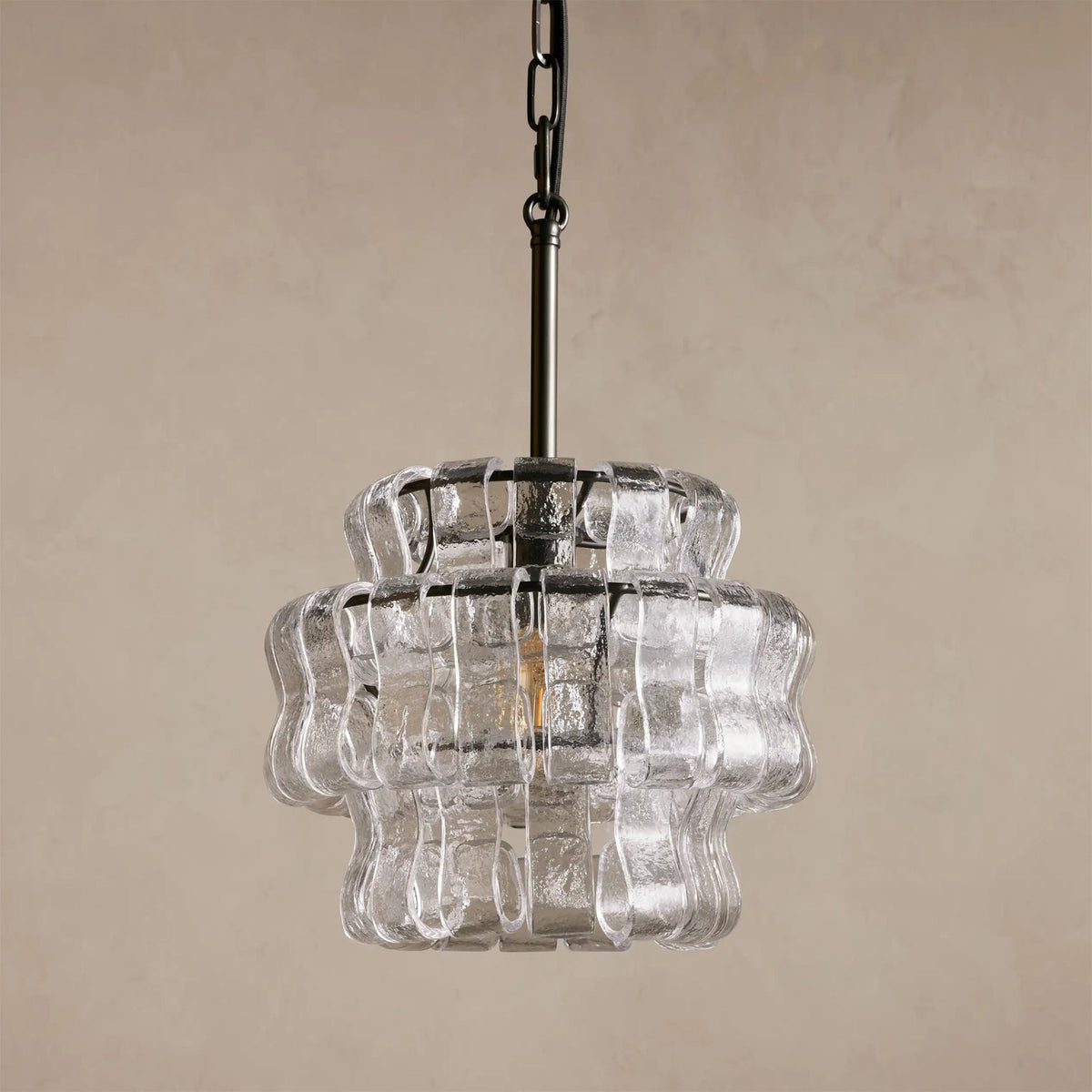 Ribbon Pendant Light in glass for Kitchen Island by AUVIELIGHT