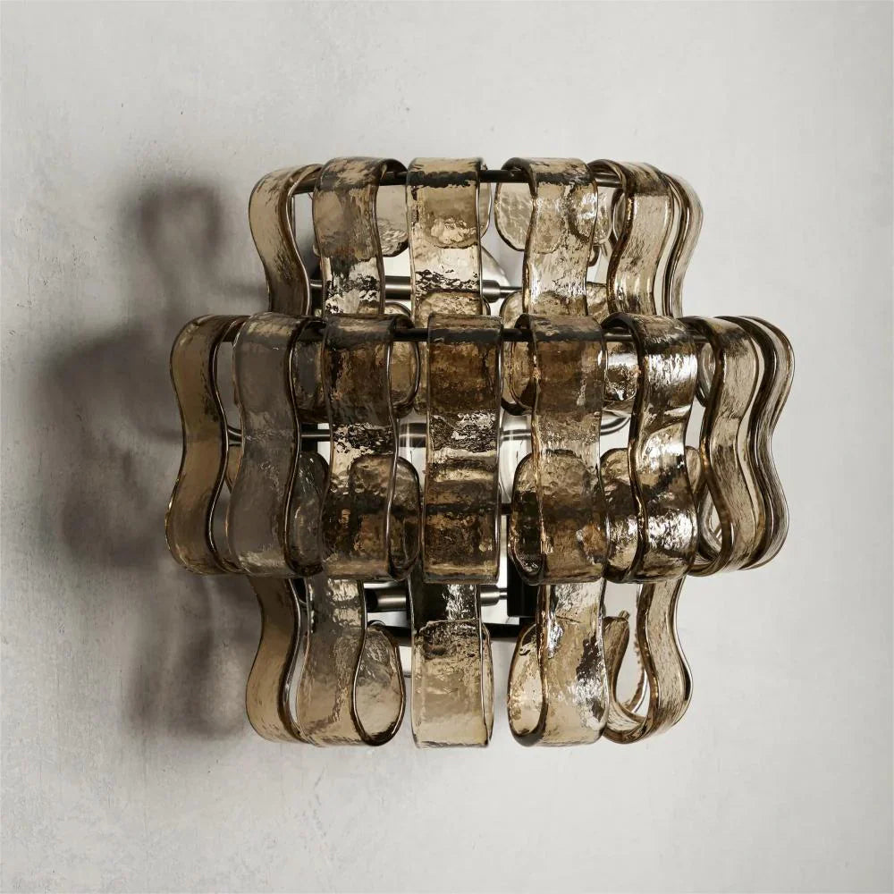 Ribbon Wall Sconce in glass for Hallway by AUVIELIGHT