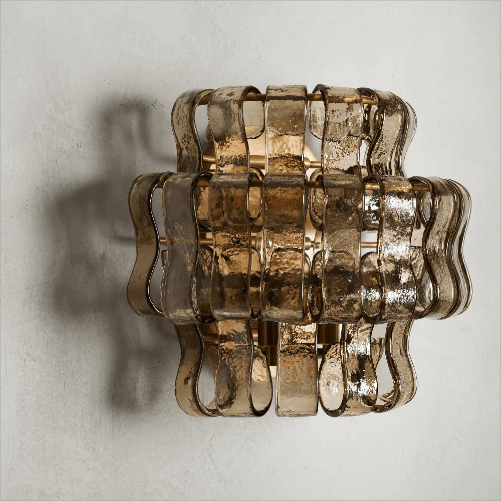 Ribbon Wall Sconce in glass for Hallway by AUVIELIGHT