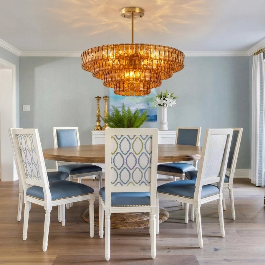 Ribbon Ceiling Light in glass for Living Room by AUVIELIGHT