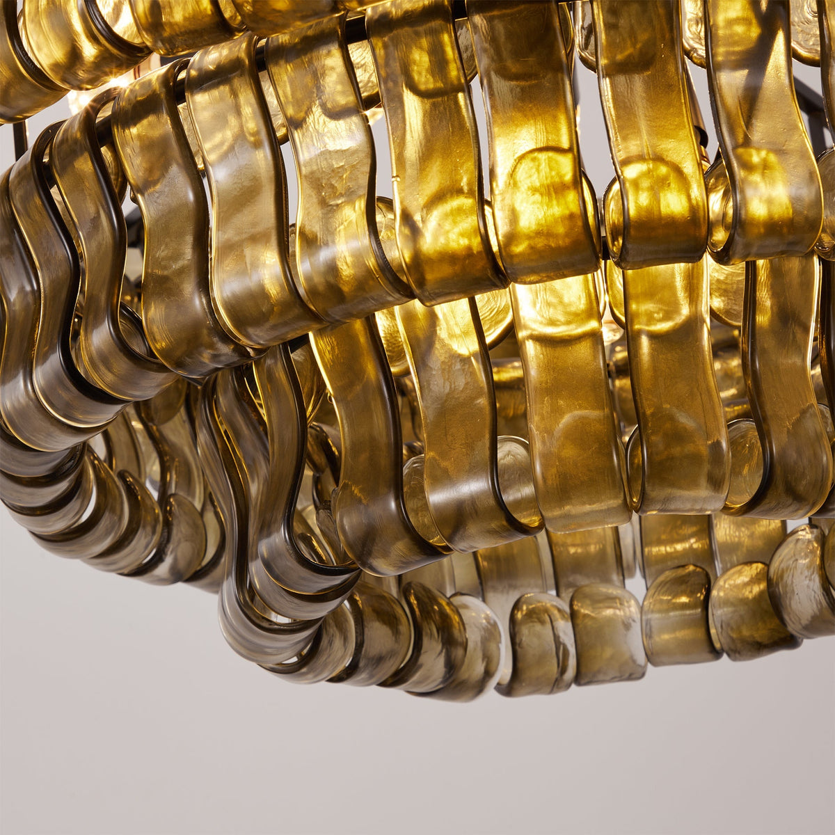 Ribbon Chandelier in glass for Dining Room by AUVIELIGHT