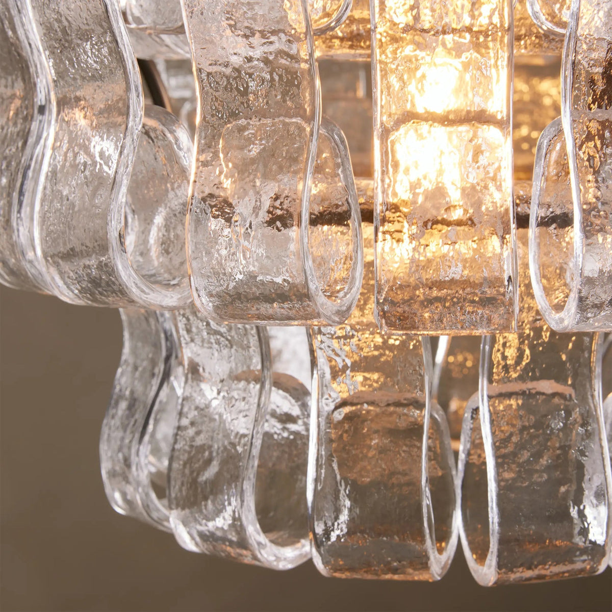Ribbon Chandelier in glass for Dining Room by AUVIELIGHT