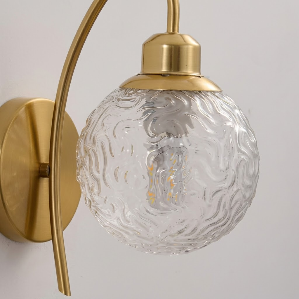 Ripple Wall Light in glass for Hallway by AUVIELIGHT
