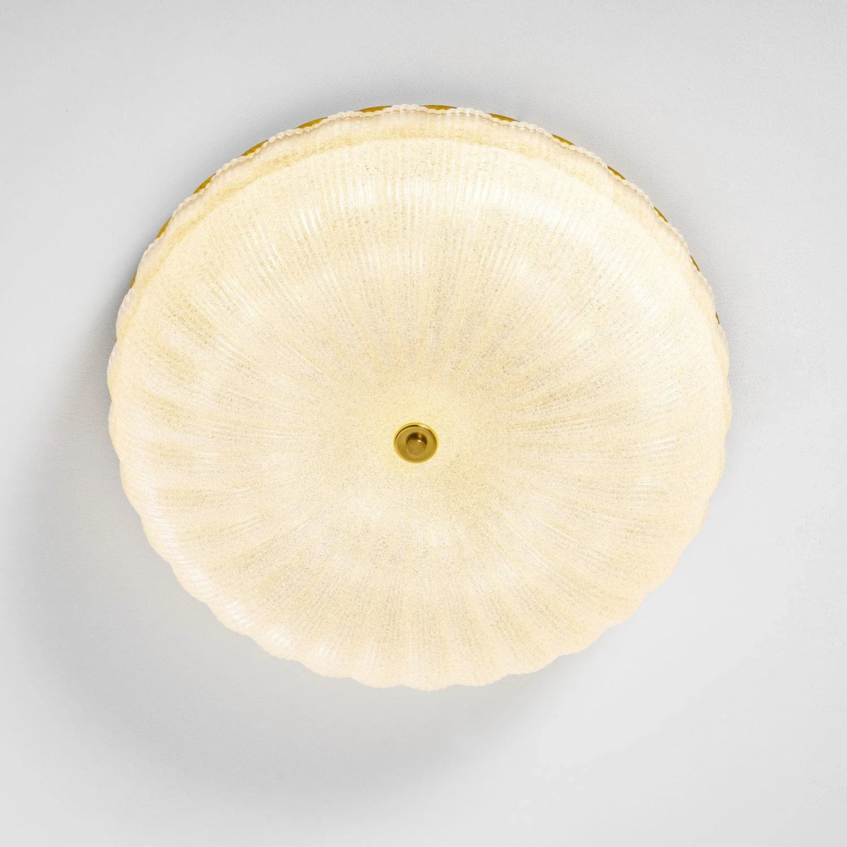 Ripple Ribbed Flush Mount in ribbed glass for Low Ceilings by AUVIELIGHT