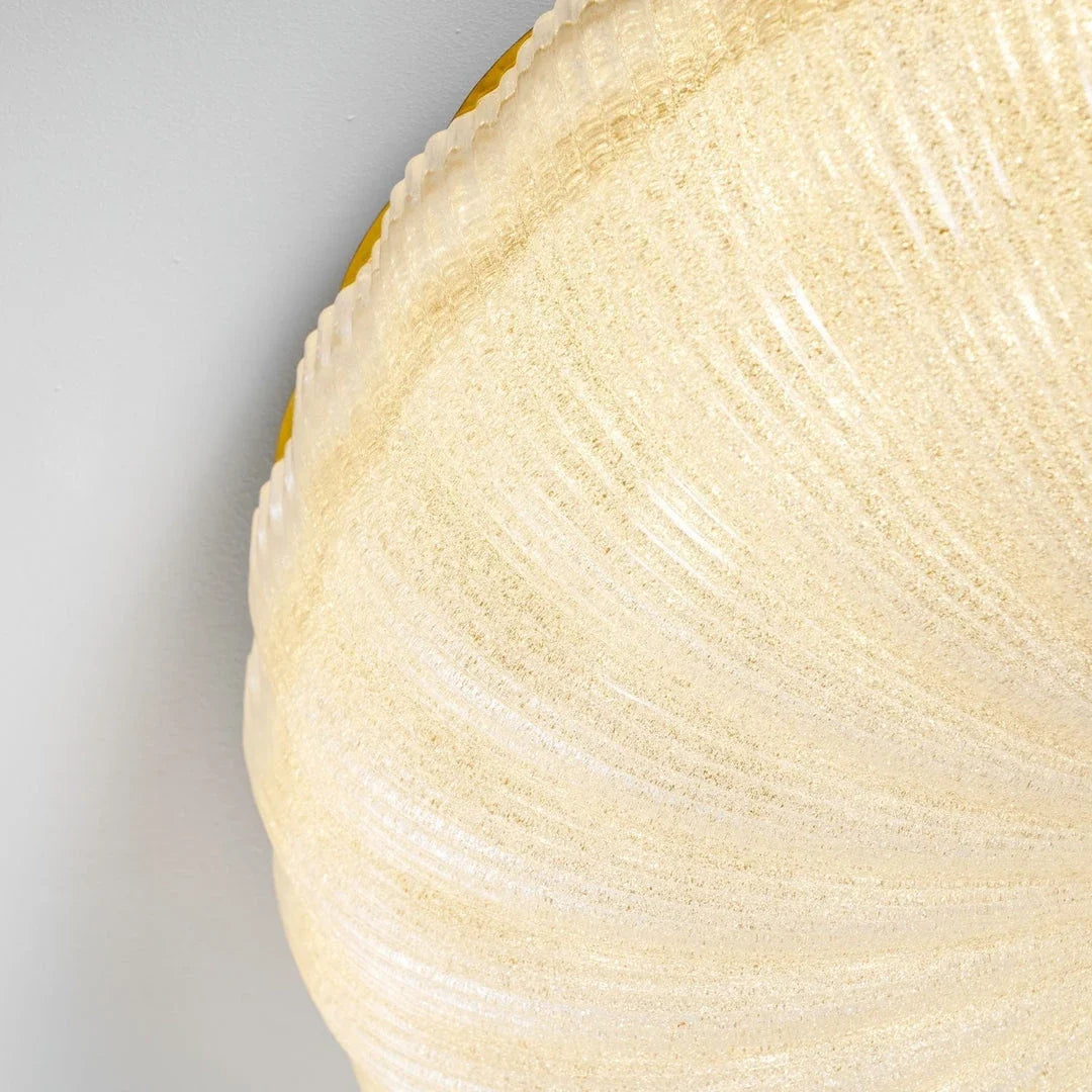 Ripple Ribbed Flush Mount in ribbed glass for Low Ceilings by AUVIELIGHT
