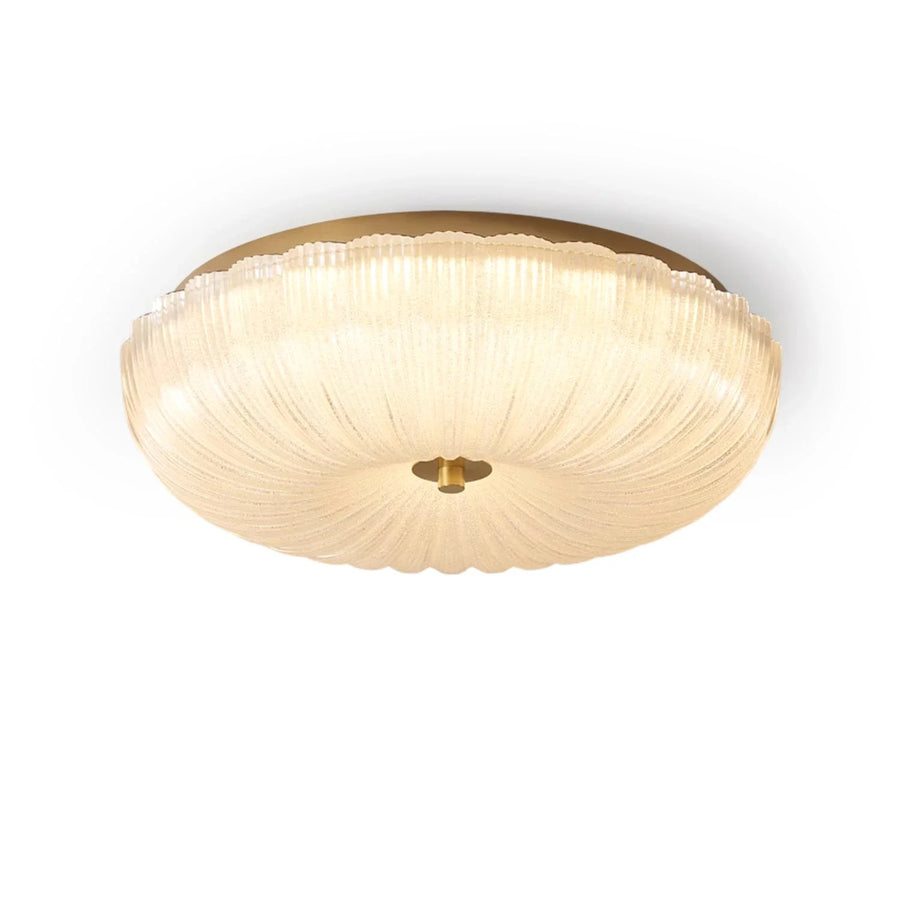 Ripple Ribbed Flush Mount in ribbed glass for Low Ceilings by AUVIELIGHT