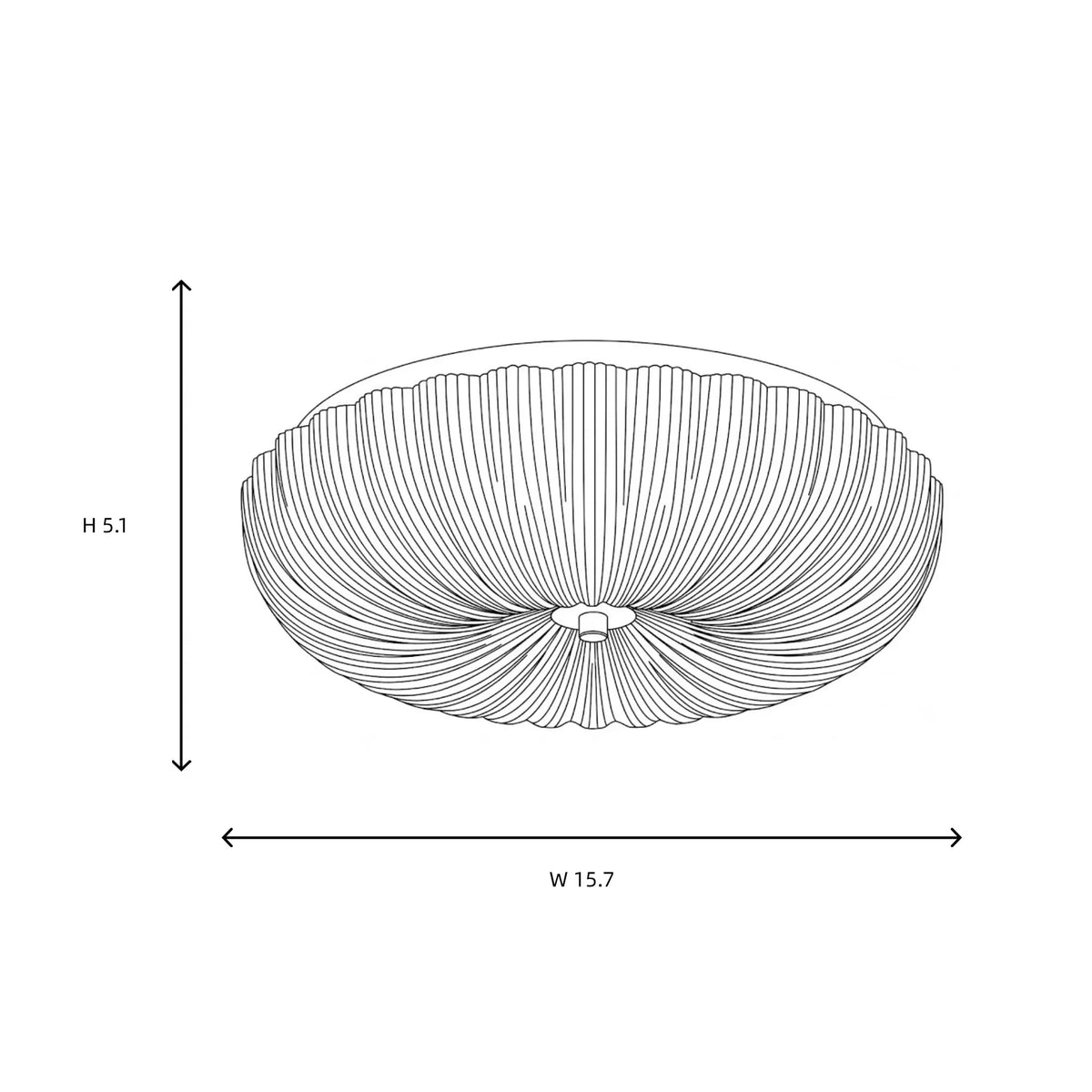 Ripple Ribbed Flush Mount in ribbed glass for Low Ceilings by AUVIELIGHT