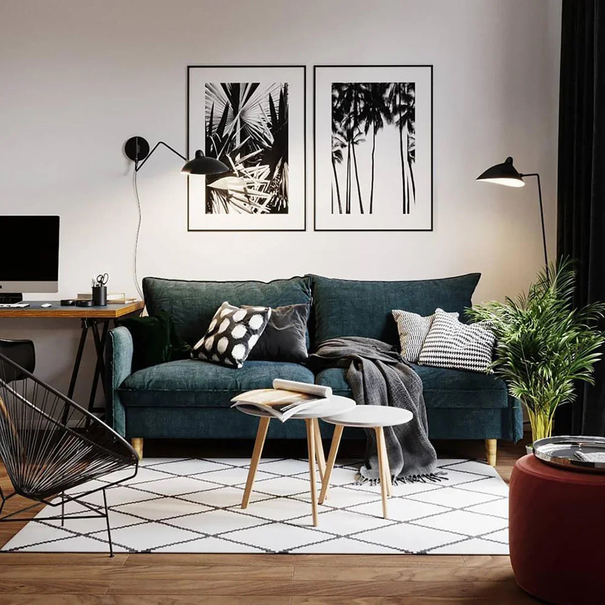 Serge Mouille Wall Sconce for Hallway by AUVIELIGHT