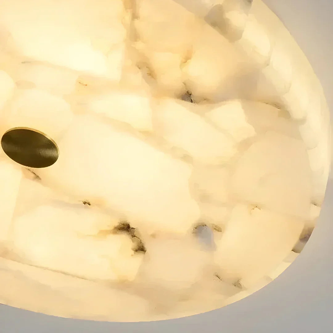 Round Ceiling Light in alabaster for Living Room by AUVIELIGHT
