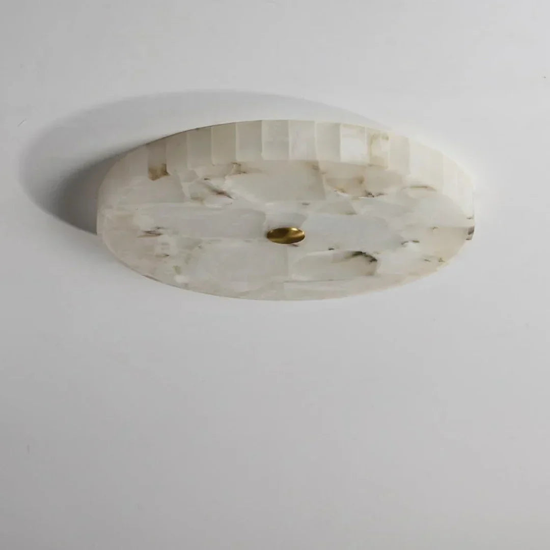 Round Ceiling Light in alabaster for Living Room by AUVIELIGHT