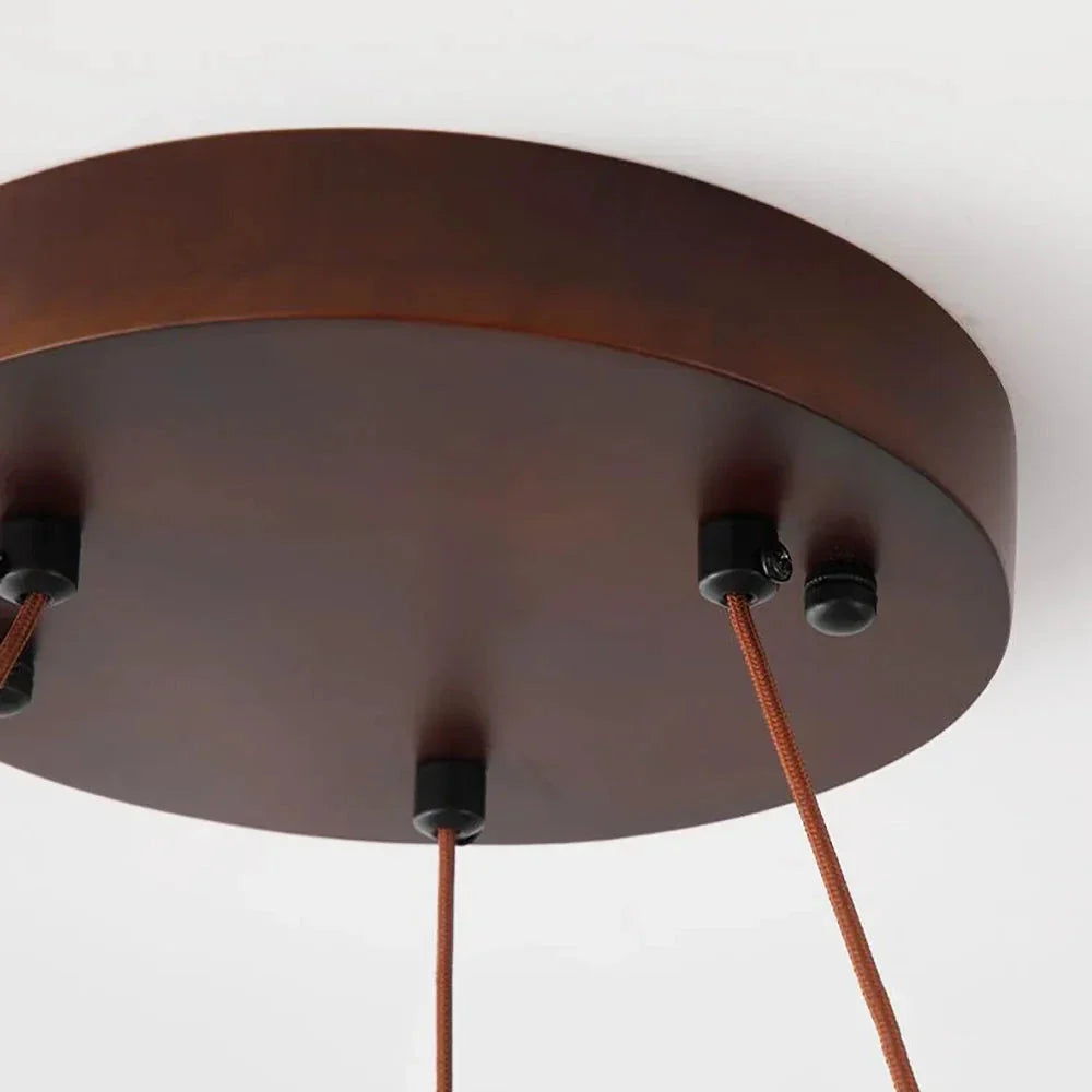 Orbit Round Chandelier in travertine for Dining Room by AUVIELIGHT