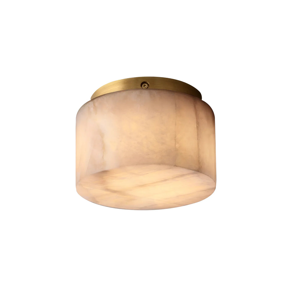 Rivage Round Ceiling Light in alabaster for Living Room by AUVIELIGHT