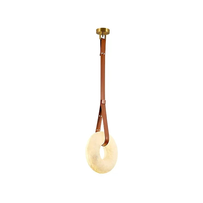 Strap Ring Pendant Light in alabaster for Kitchen Island | AUVIELIGHT