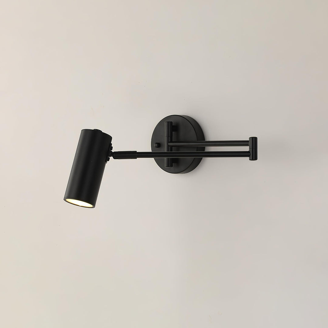 Rowan Wall Sconce in brass for Hallway by AUVIELIGHT, L12.6 xH4.7 (Wall switch) / Black