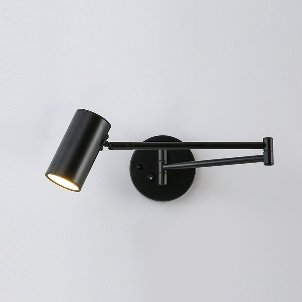 Rowan Wall Sconce in brass for Hallway by AUVIELIGHT, L12.6 xH 4.7 (Button switch) / Black