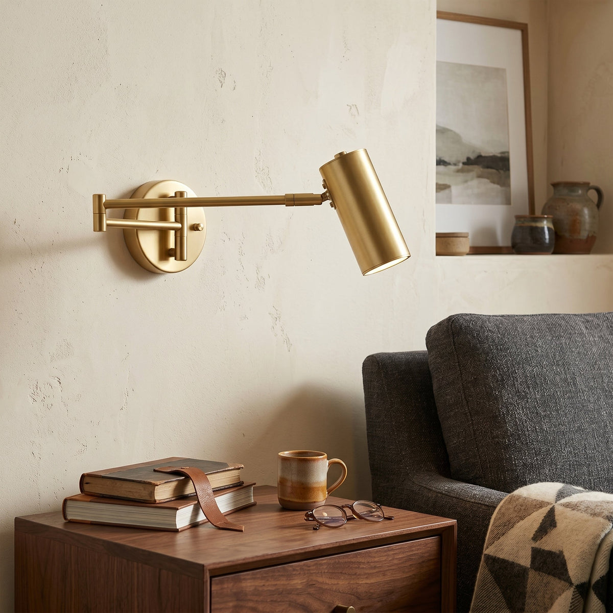 Rowan Wall Sconce in brass for Hallway by AUVIELIGHT