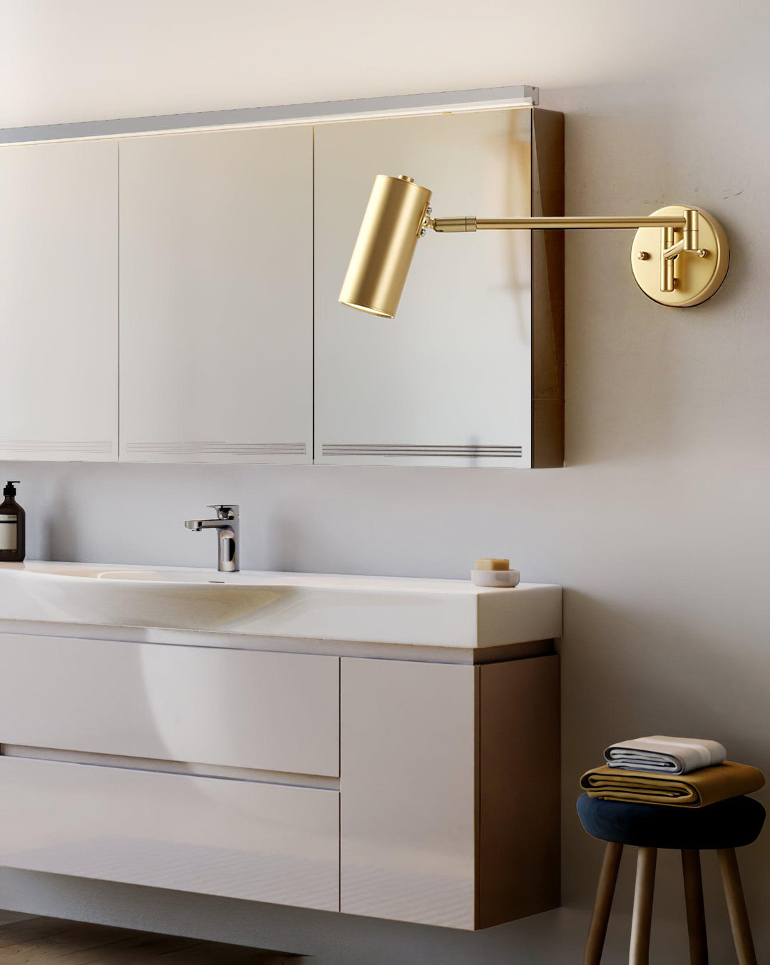 Rowan Wall Sconce in brass for Hallway by AUVIELIGHT