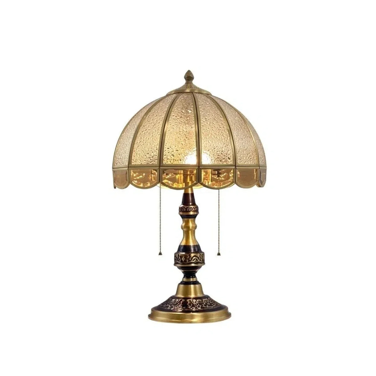 Rustic Dome Light in amber glass for Living Room by AUVIELIGHT, ∅ 11.9 x H 19.7 / Amber & Antique Brass / AU Plug and 3 other sizes