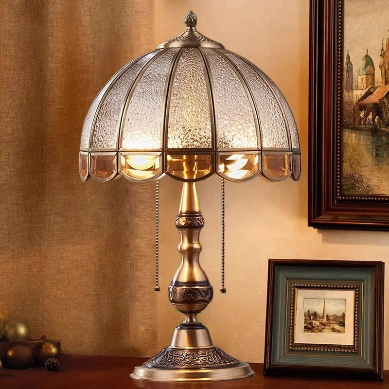 Rustic Dome Light in amber glass for Living Room by AUVIELIGHT