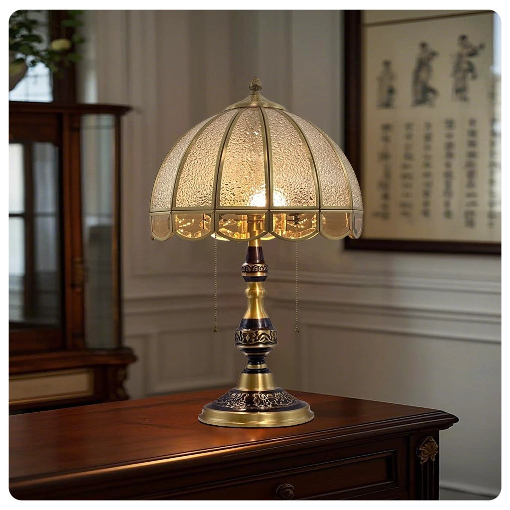 Rustic Dome Light in amber glass for Living Room by AUVIELIGHT