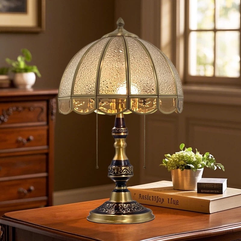Rustic Dome Light in amber glass for Living Room by AUVIELIGHT