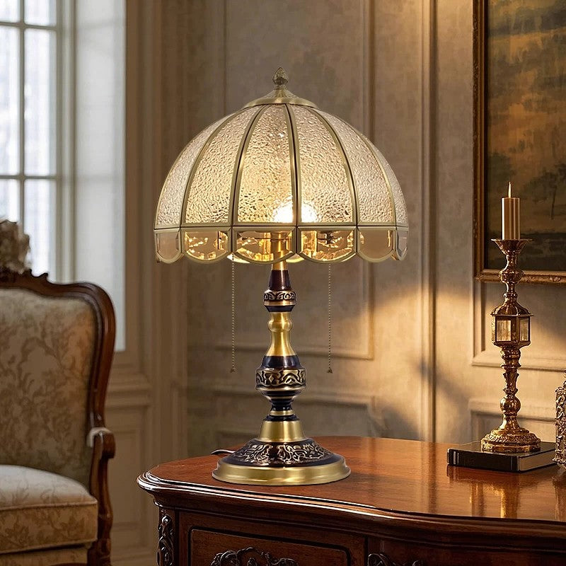 Rustic Dome Light in amber glass for Living Room by AUVIELIGHT