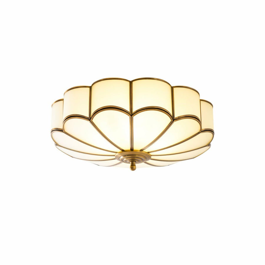 Bloom Scalloped Flush Mount for Low Ceilings by AUVIELIGHT