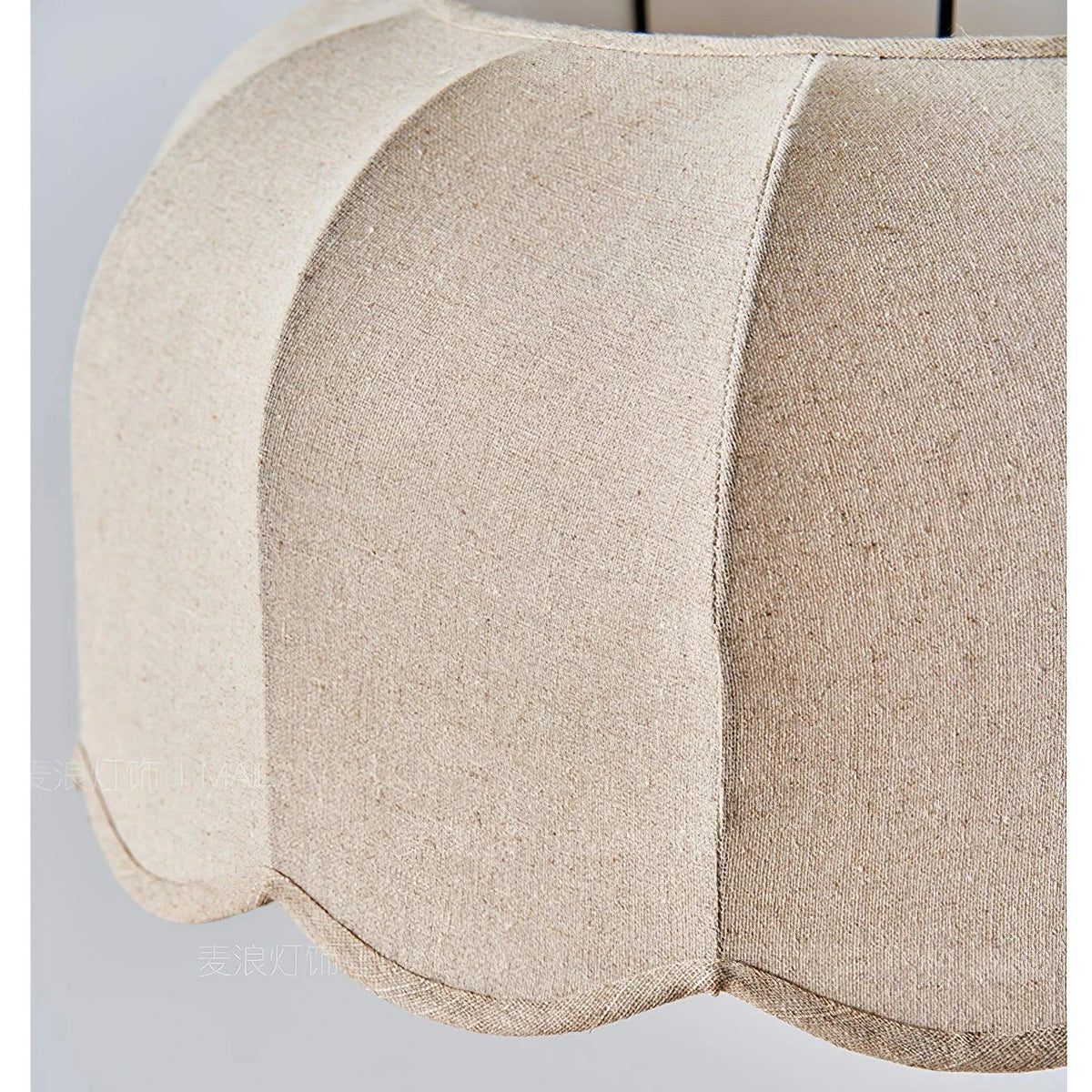Fabric Scalloped Pendant Light for Kitchen Island by AUVIELIGHT