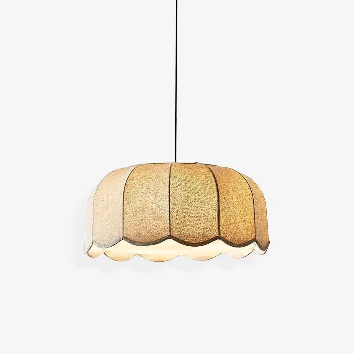 Fabric Scalloped Pendant Light for Kitchen Island by AUVIELIGHT