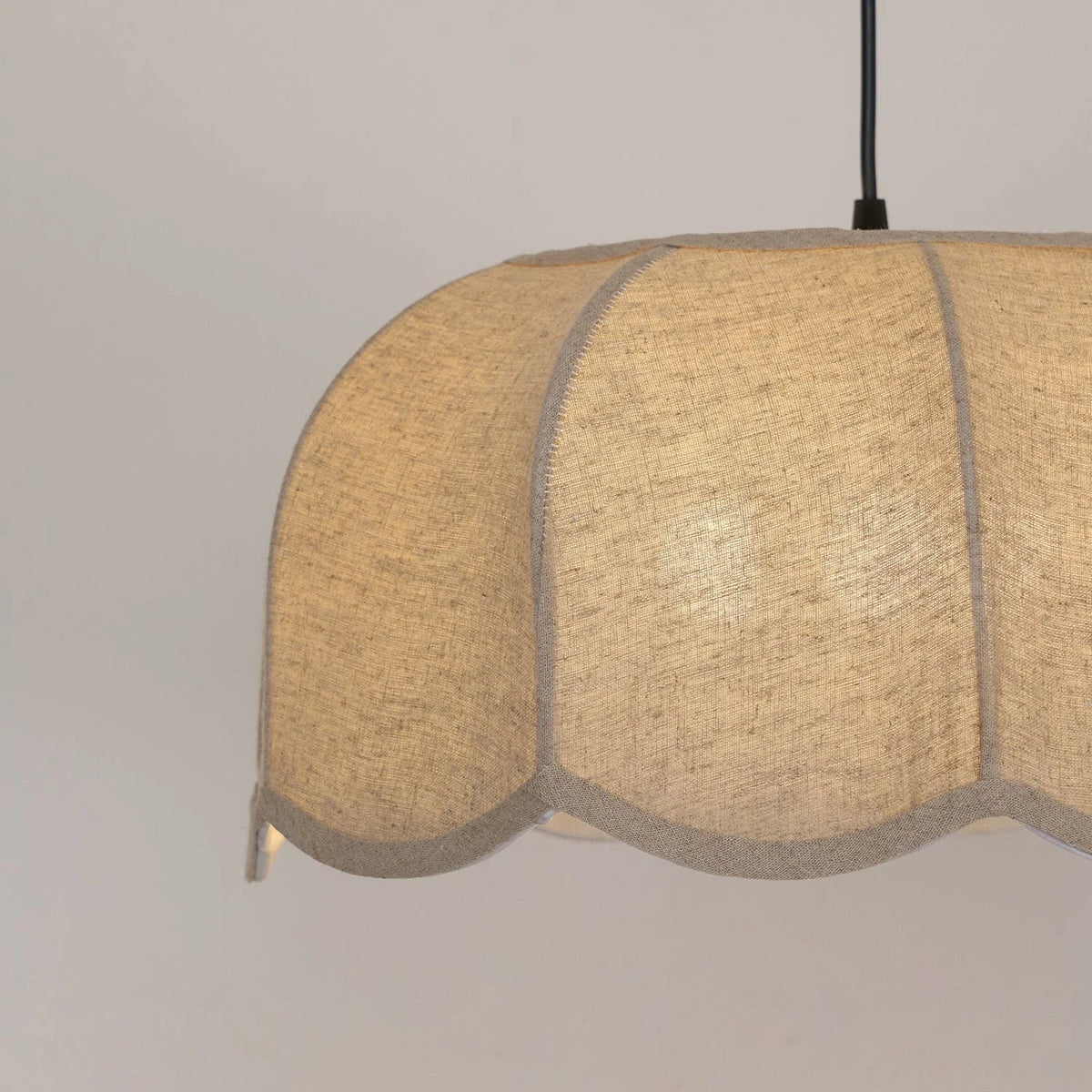 Fabric Scalloped Pendant Light for Kitchen Island by AUVIELIGHT