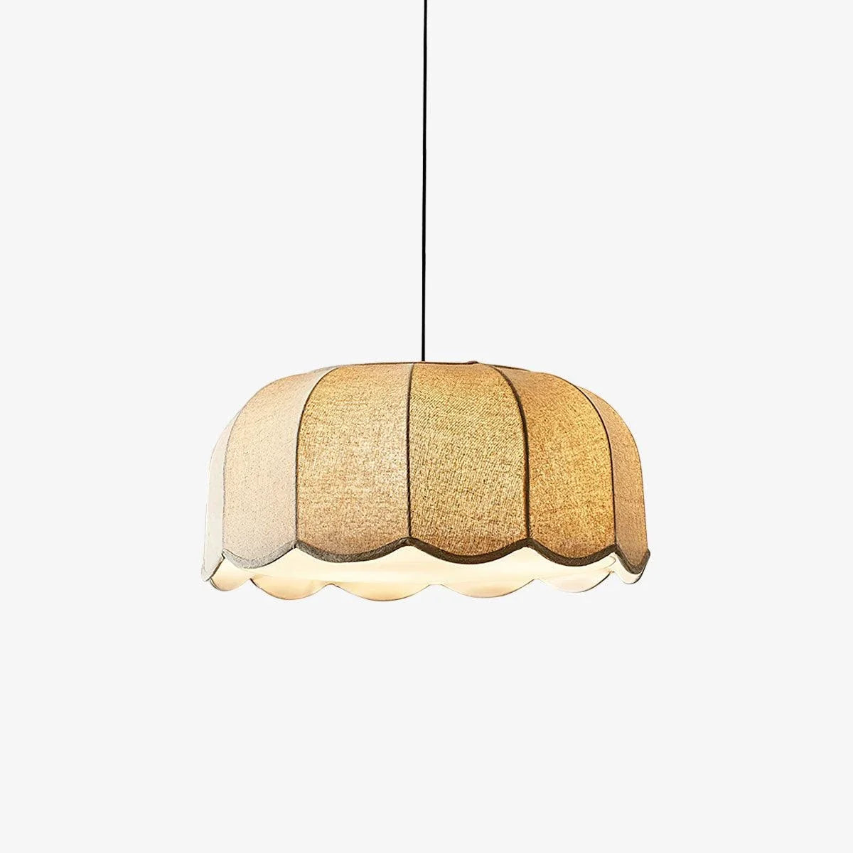 Fabric Scalloped Pendant Light for Kitchen Island by AUVIELIGHT