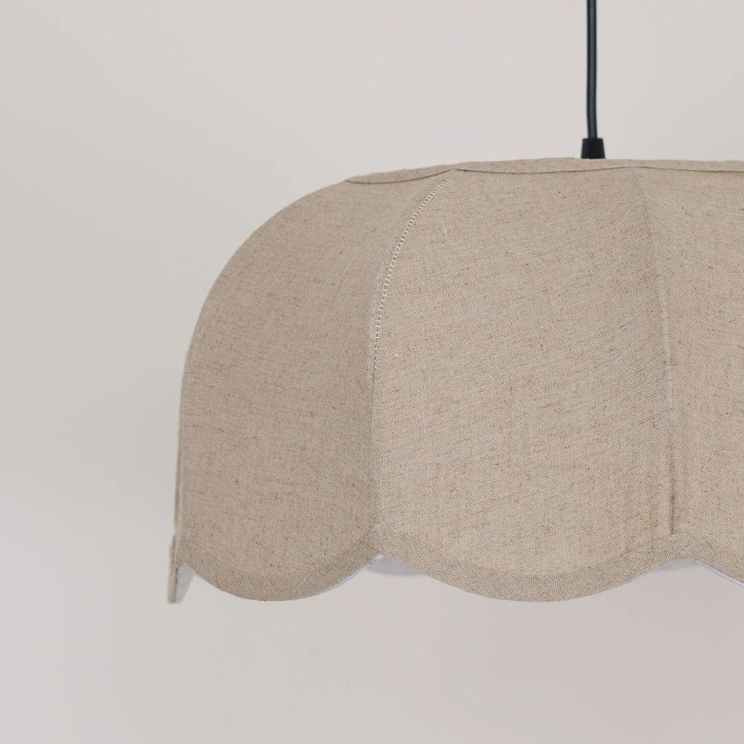 Fabric Scalloped Pendant Light for Kitchen Island by AUVIELIGHT
