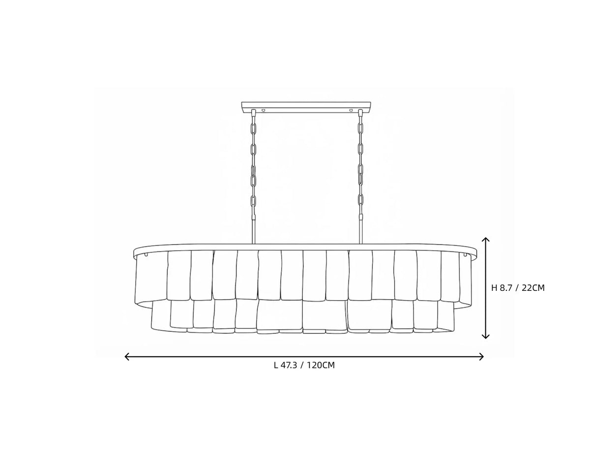 Tiered Chandelier in alabaster for Dining Room by AUVIELIGHT