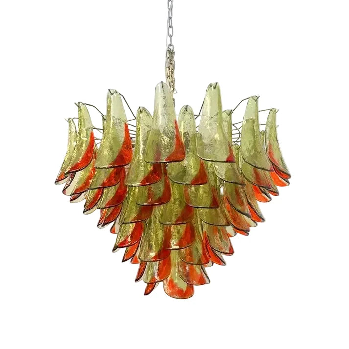 Sculptural Leaf Chandelier in murano glass for Dining Room by AUVIELIGHT