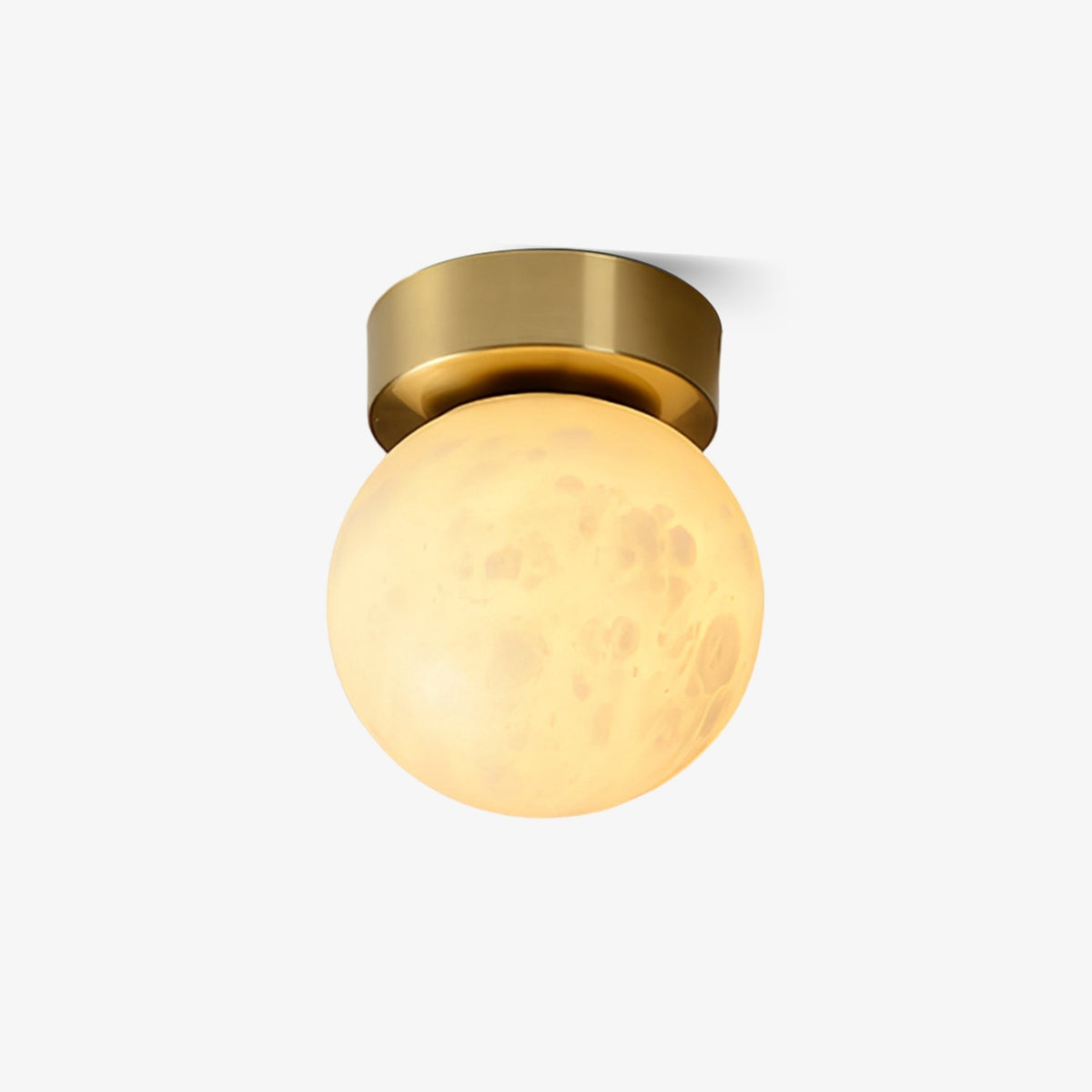 Selene Globe Flush Mount in alabaster for Low Ceilings by AUVIELIGHT