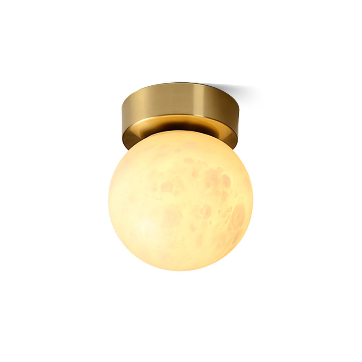 Selene Globe Flush Mount in alabaster for Low Ceilings by AUVIELIGHT