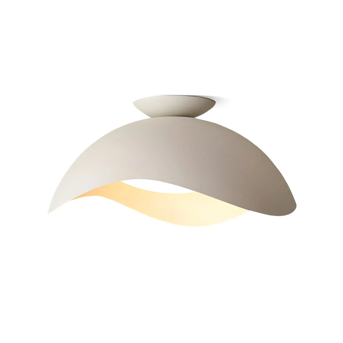 Serene Wave Flush Mount in metal for Low Ceilings by AUVIELIGHT
