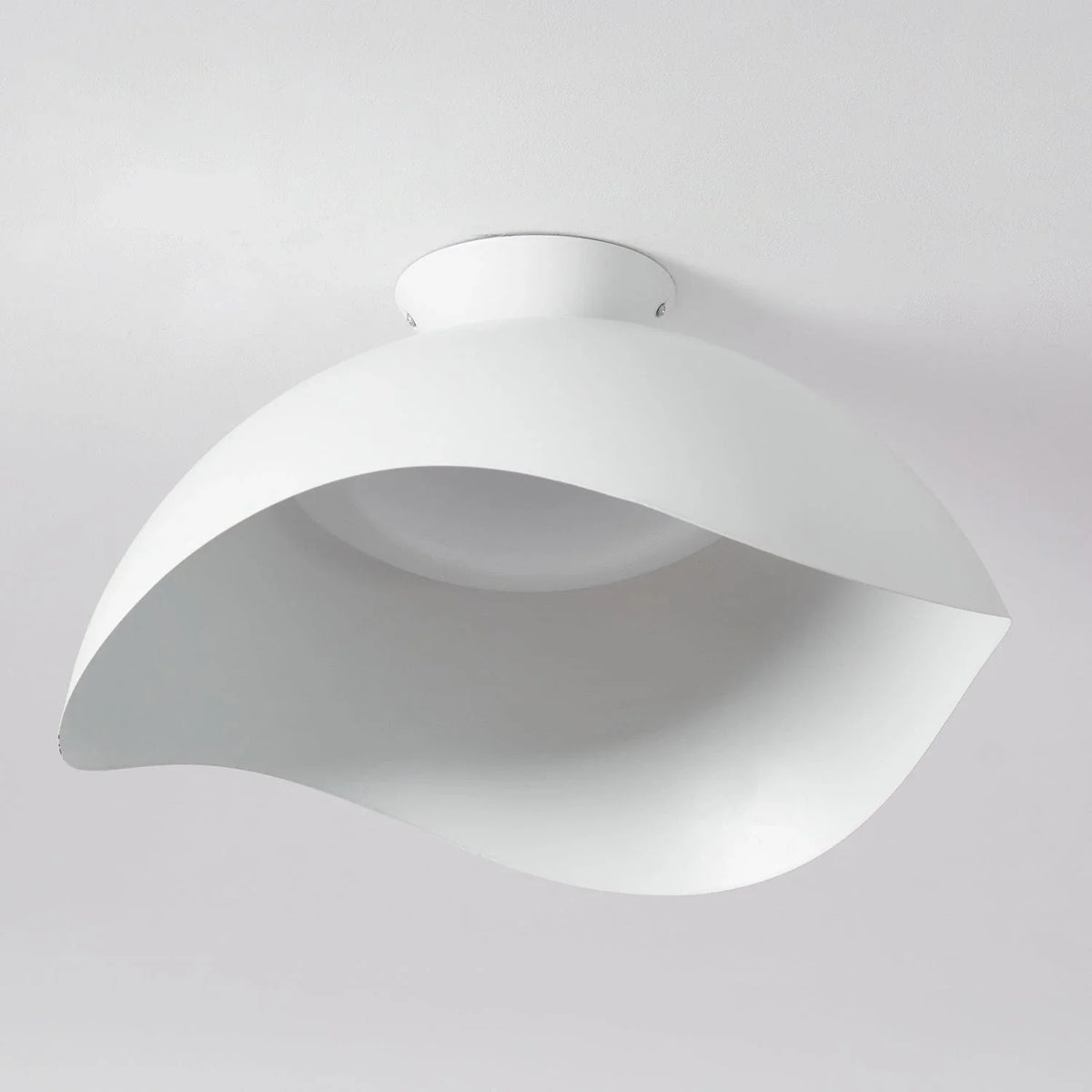 Serene Wave Flush Mount in metal for Low Ceilings by AUVIELIGHT