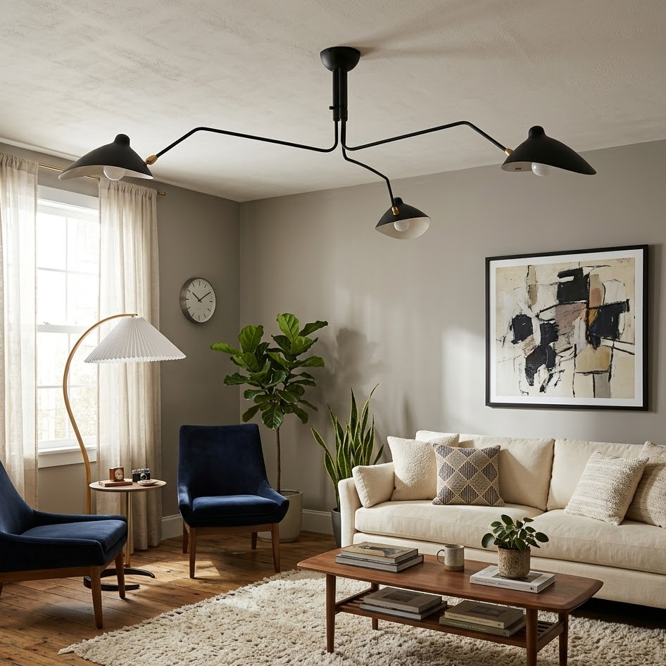 Serge Mouille Ceiling Light for Living Room by AUVIELIGHT
