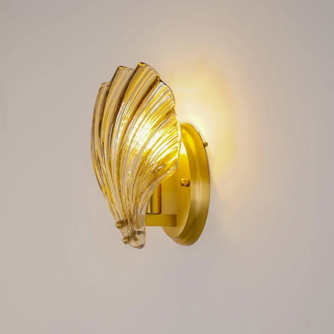 Shell Wall Sconce in glass for Hallway by AUVIELIGHT