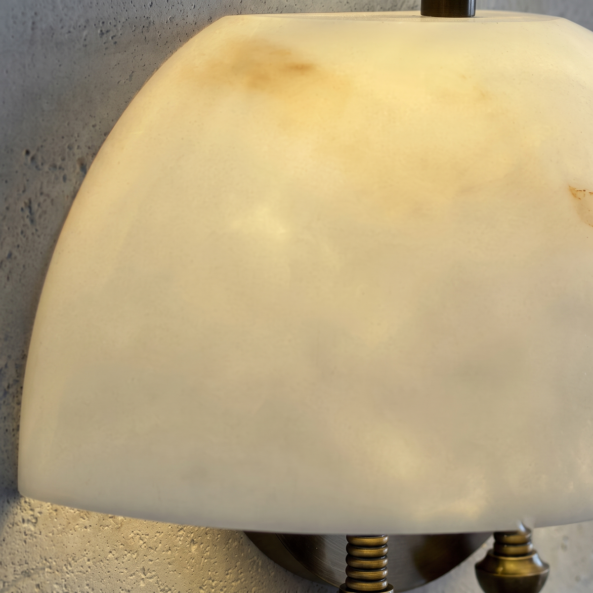 Siena Dome Wall Sconce in alabaster for Hallway by AUVIELIGHT