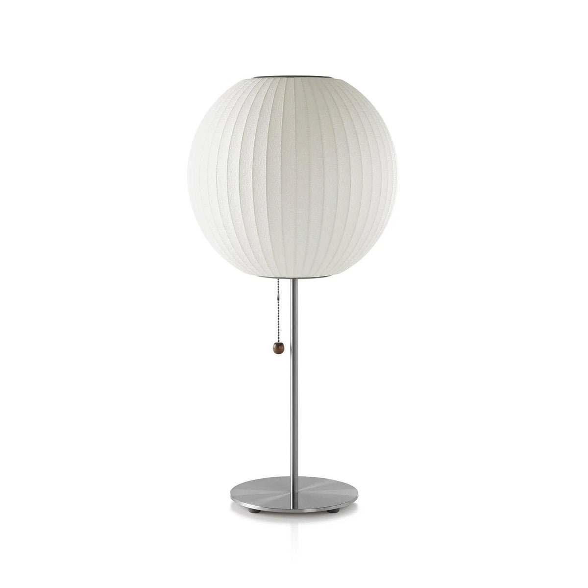 Silk Bubble Table Lamp for Living Room by AUVIELIGHT, Model B: ∅ 11.8" x H 24.8" /Dia 30cm x H 63cm / Chrome & White / AU Plug and 3 other sizes
