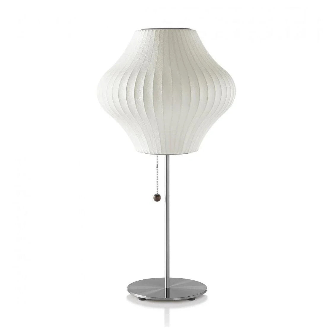 Silk Bubble Table Lamp for Living Room by AUVIELIGHT, Model C: ∅ 11.8" x H 26.4" / Dia 30cm x H 67cm / Chrome & White / AU Plug and 3 other sizes